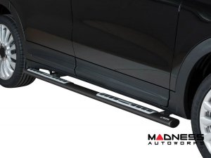 FIAT 500X Side Steps - Stainless Steel - Black